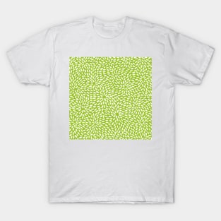 Bohemian Texture / Hand Drawn Shapes on Vibrant Green T-Shirt